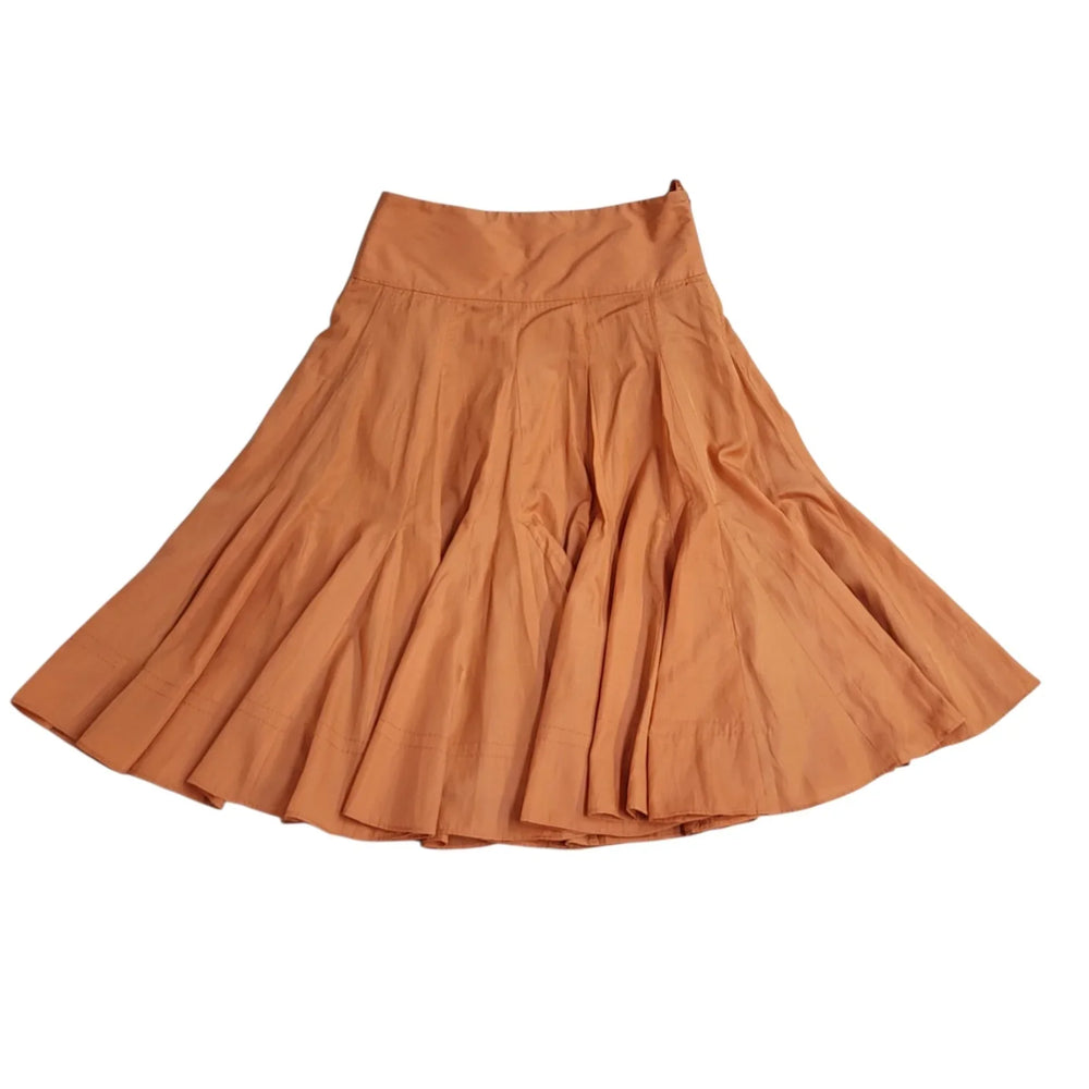 Coast Rianna Full Skirt Apricot A-Line Silk Bnwt Uk Women's Size 8 W26 L907