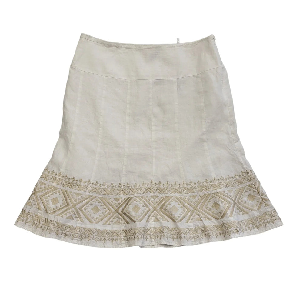 Your Sixth Sense Vintage 90's White Midi Skirt Womens UK Size 12 W32
