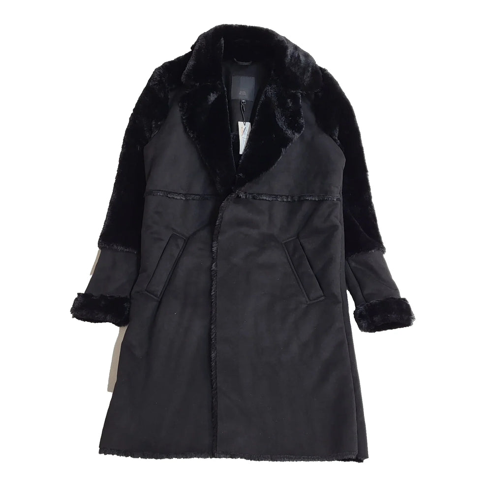 River Island Overcoat Bnwt Black Cocktail Loo UK Women's Size XS L879