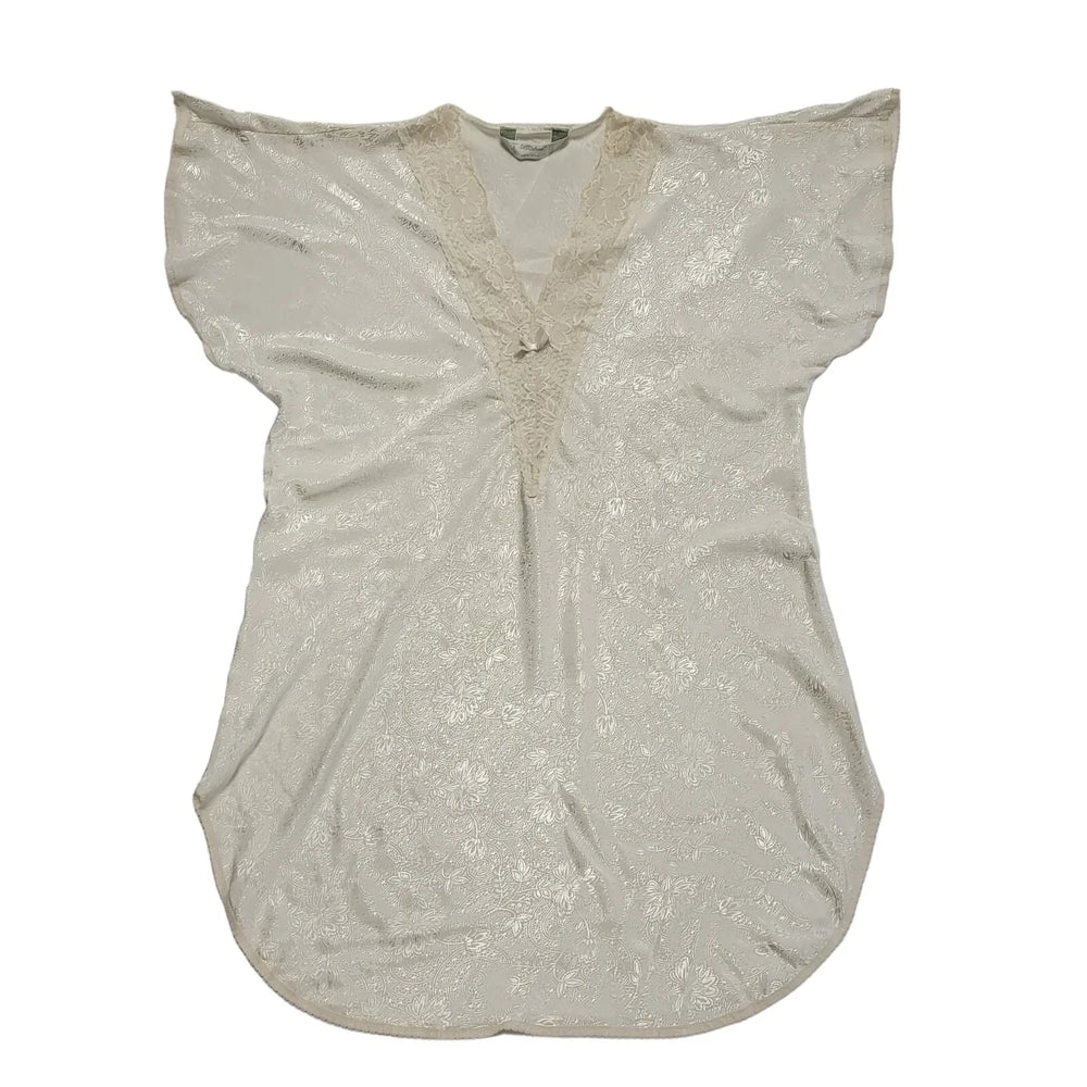 St Michael White Short Sleeve Night Dress Uk Women's Size 16 CC826