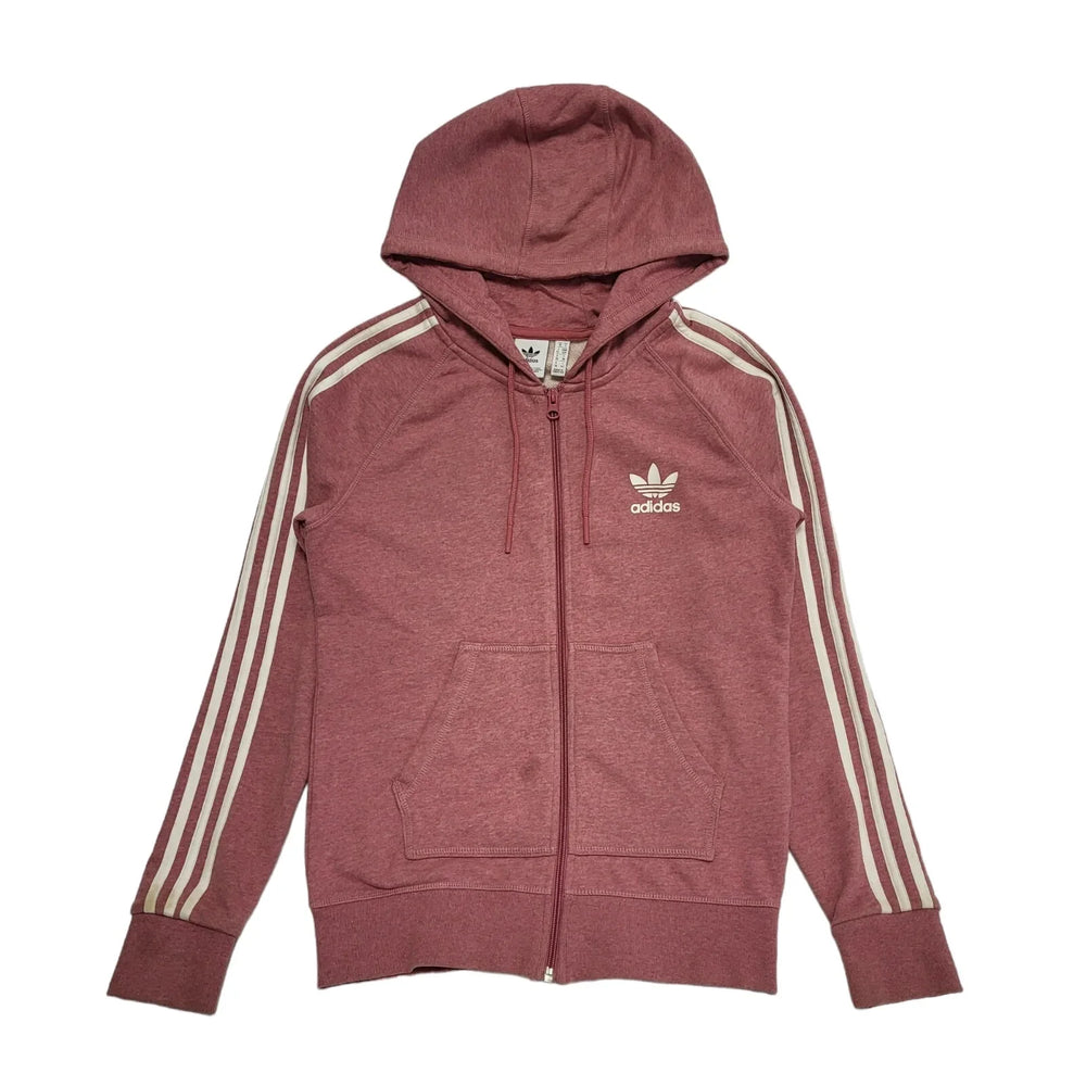 Adidas Light Pink Drawstring L/Sleeve Sweatshirt Hoodie Women's uk M eu 38 H345