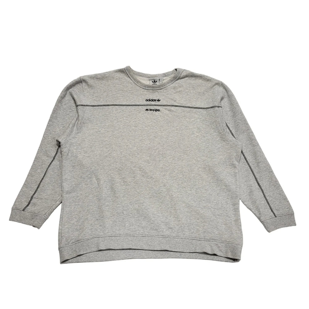 Adidas Grey Long Sleeve Casual Sports Sweatshirt UK Men's XL K535