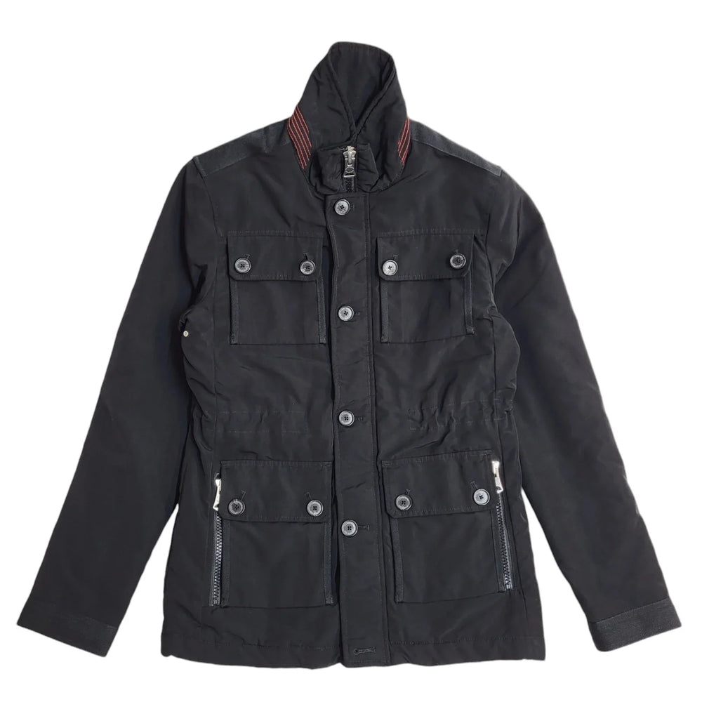 J Lindeberg Black Zip & Button Jacket UK Men's Size Small EE941