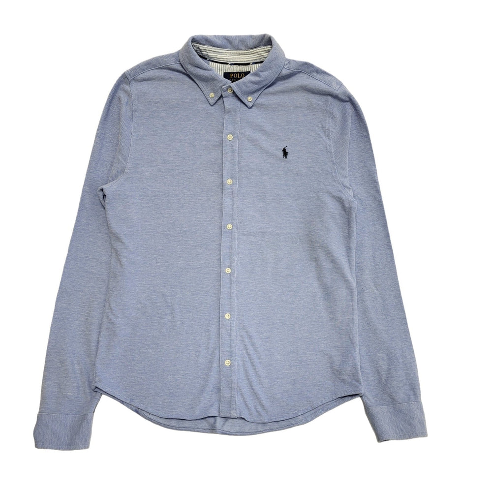 Polo Ralph Lauren Blue Long Sleeve Slim Fit Shirt Uk Boy's XL EE17