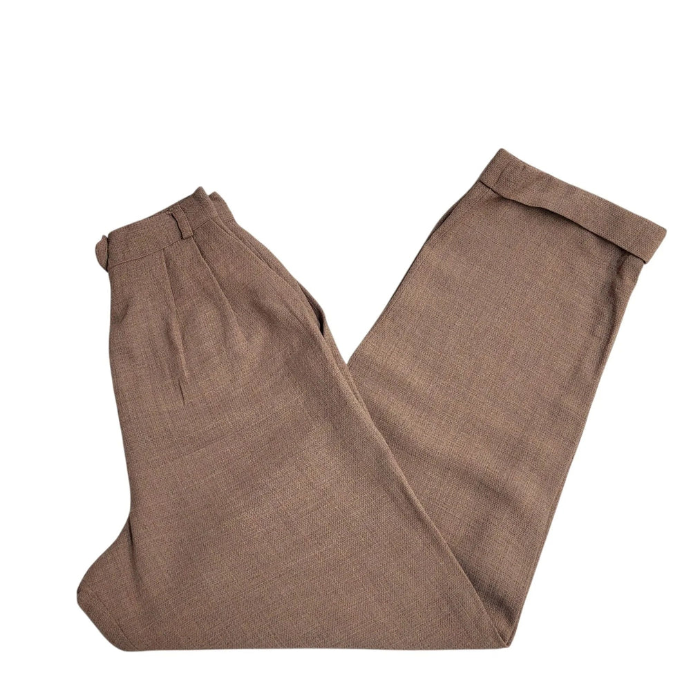 Next Collection Trousers Y2k Light Brown Tapered Uk Women's Size S 8 W26 L26