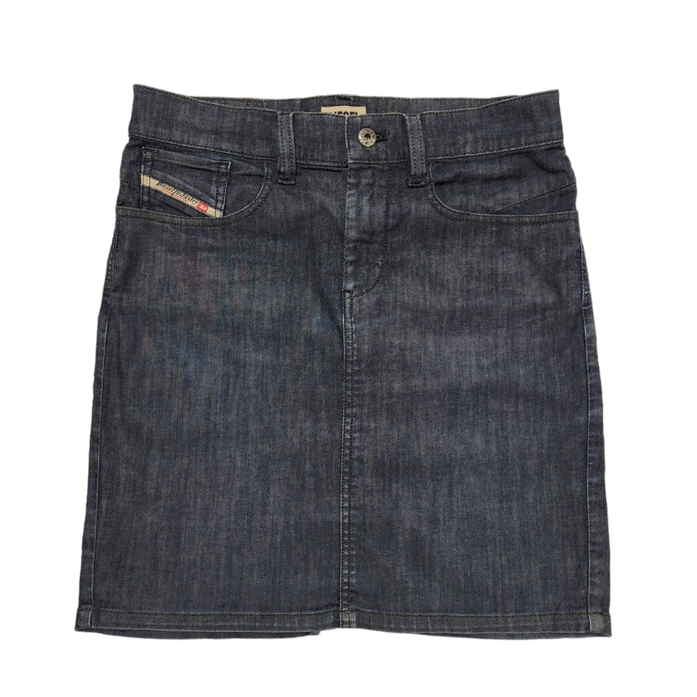 Diesel Dark Blue Denim Mini Skirt Uk Women's W30