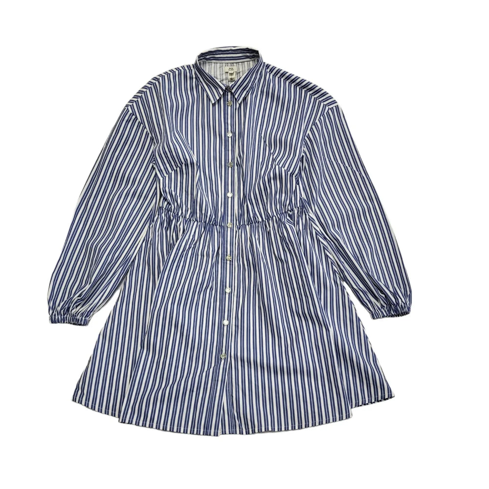 River Island Blue Striped Long Sleeve Daywear Dress Uk Women's Size 8 Bnwt DD533