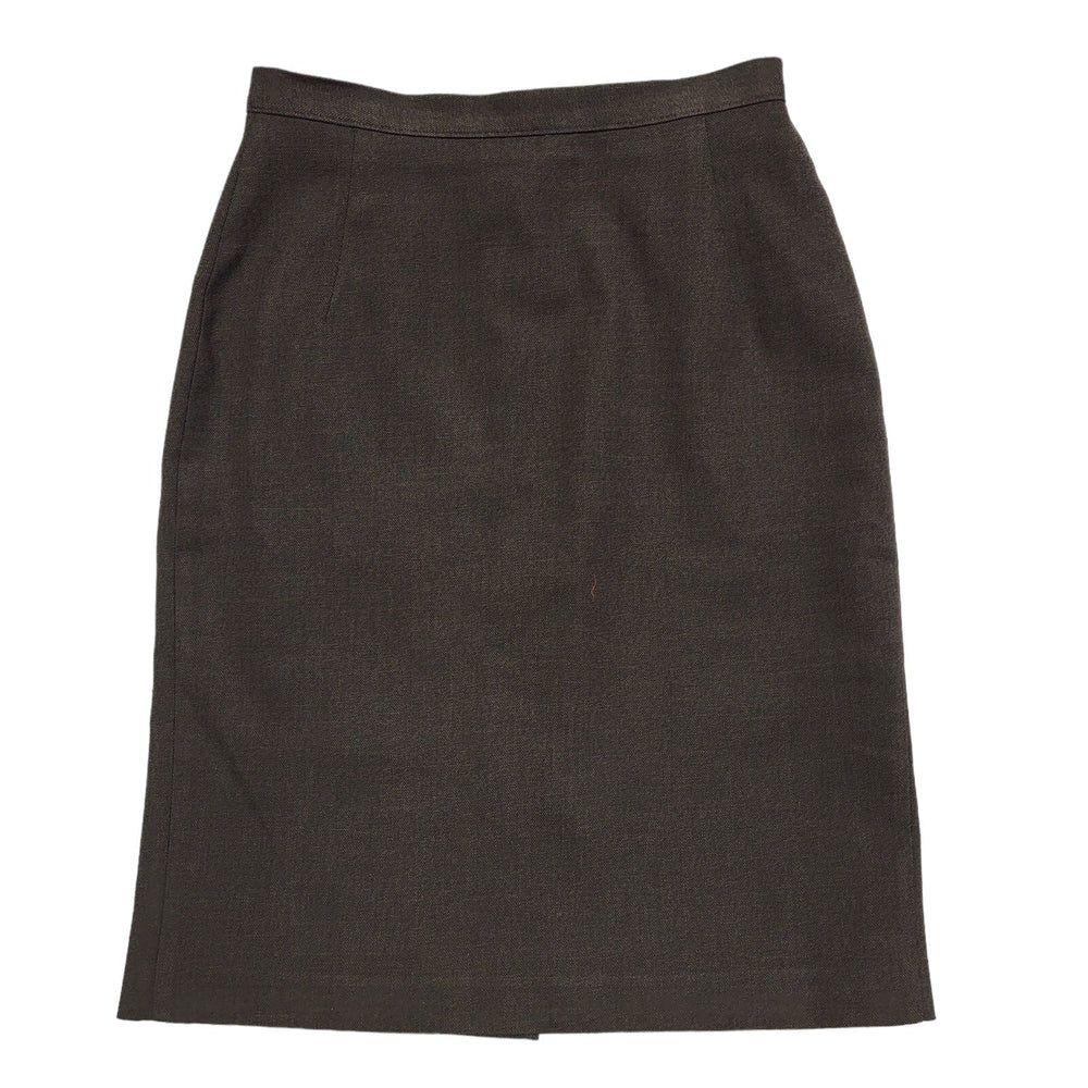 Marks & Spencer Vintage 90's Brown Solid Pencil Skirt Uk Women's Size 8 W26