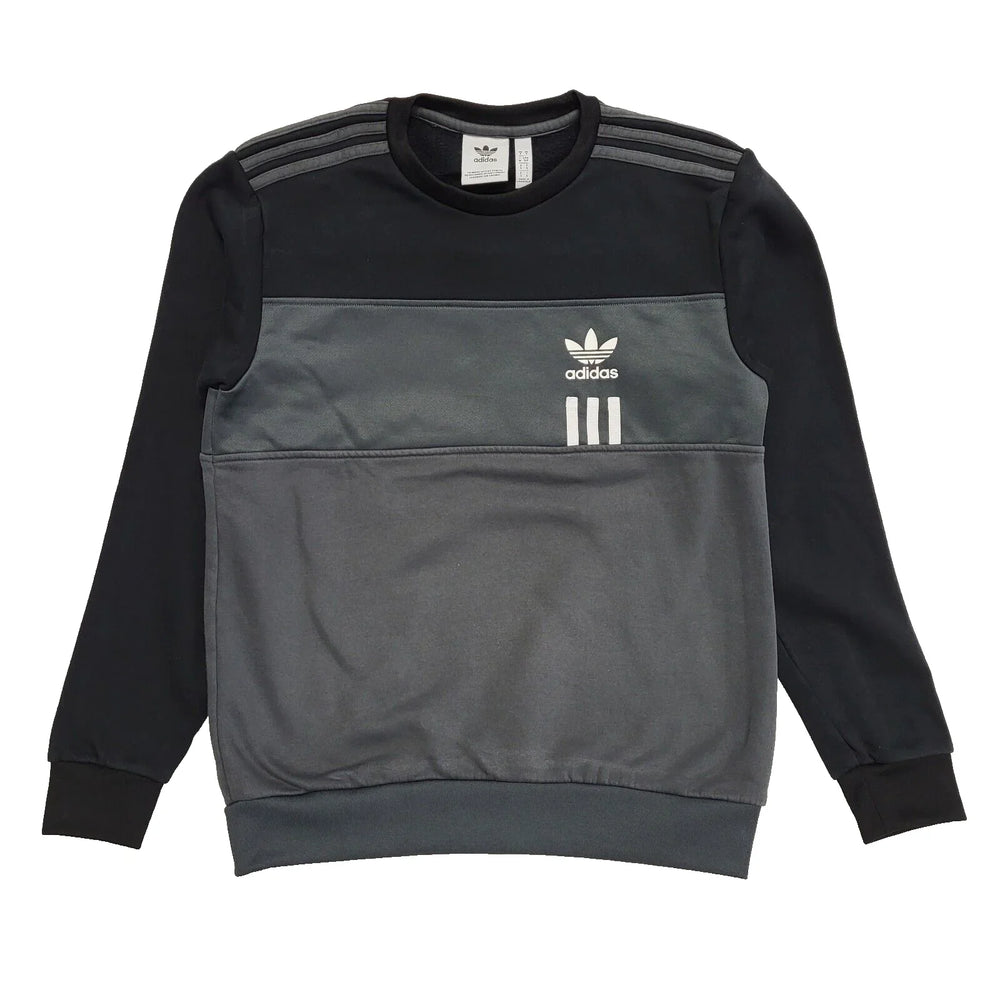 Adidas Grey Black Crew Neck Sports Sweatshirt UK Men's Size S L105