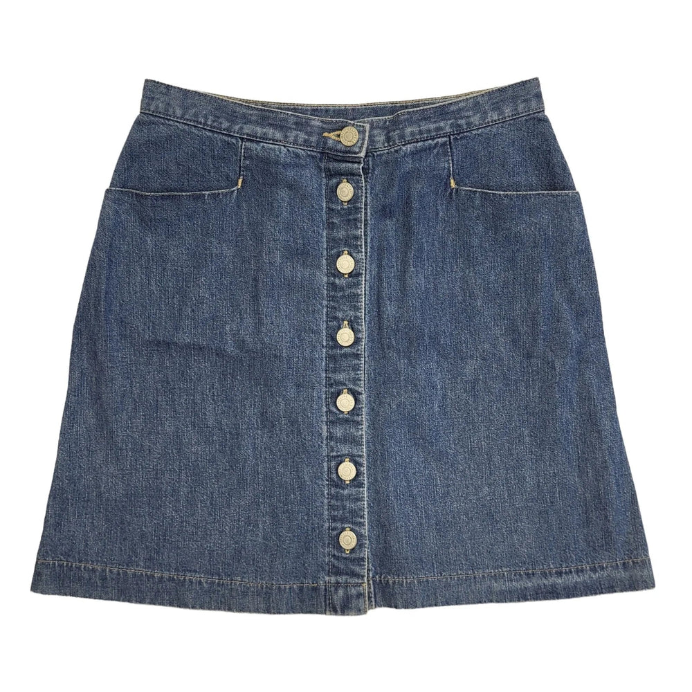 Marks & Spencer Blue Vintage 90's Denim Skirt Uk Women's Size 12 W30