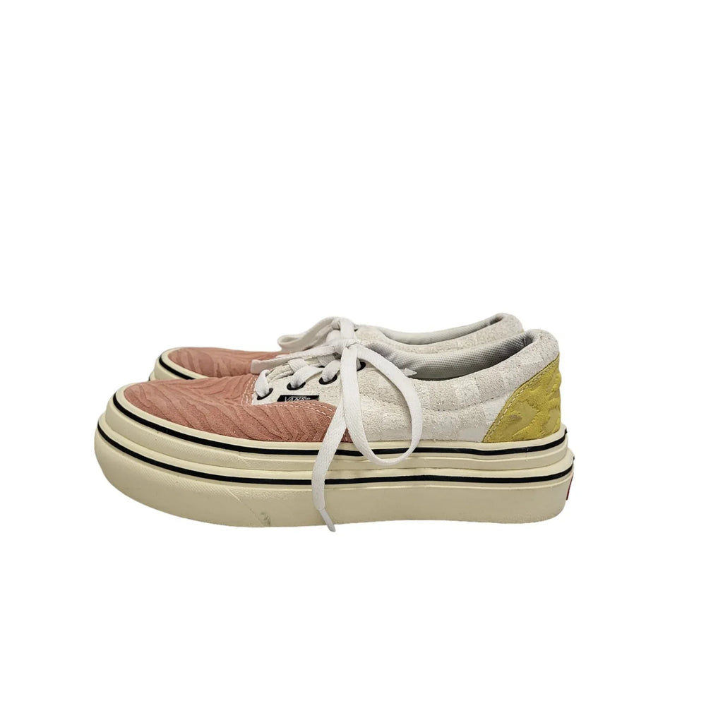 Vans Platform White Pink Lace-up Rubber Sole Trainers Women's UK 3 Eu 35