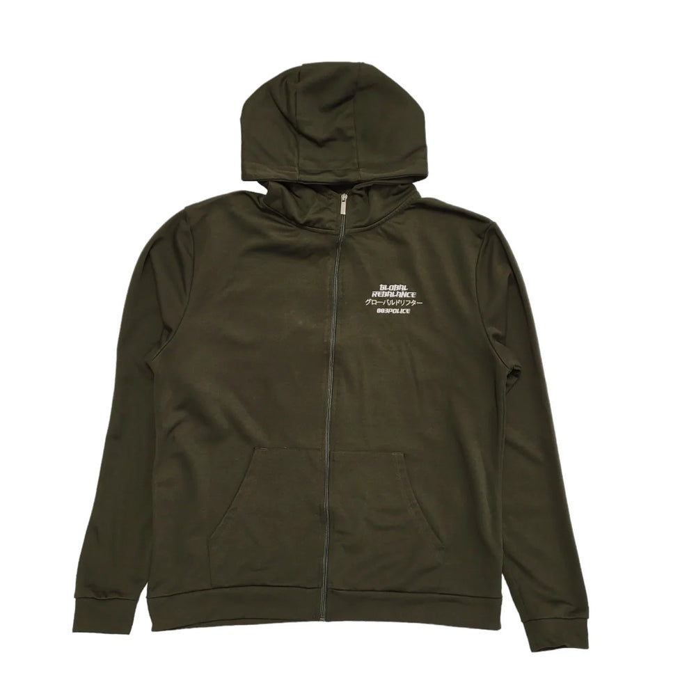 883 Police Green Zipped Sweatshirt Hoodie Uk Men's Size 2XL DD36