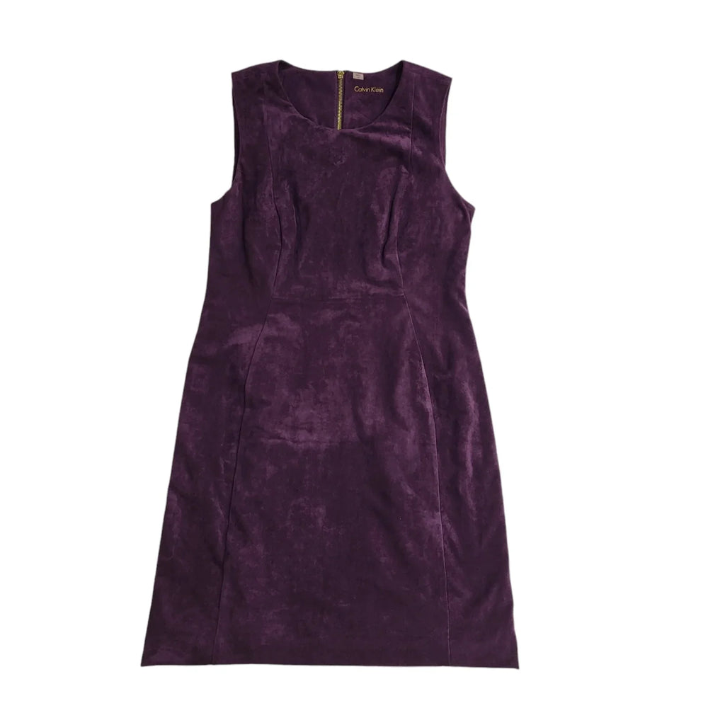 Calvin Klein Purple Zip Sleeveless Tunic Dress UK Women's Size 16 FF7