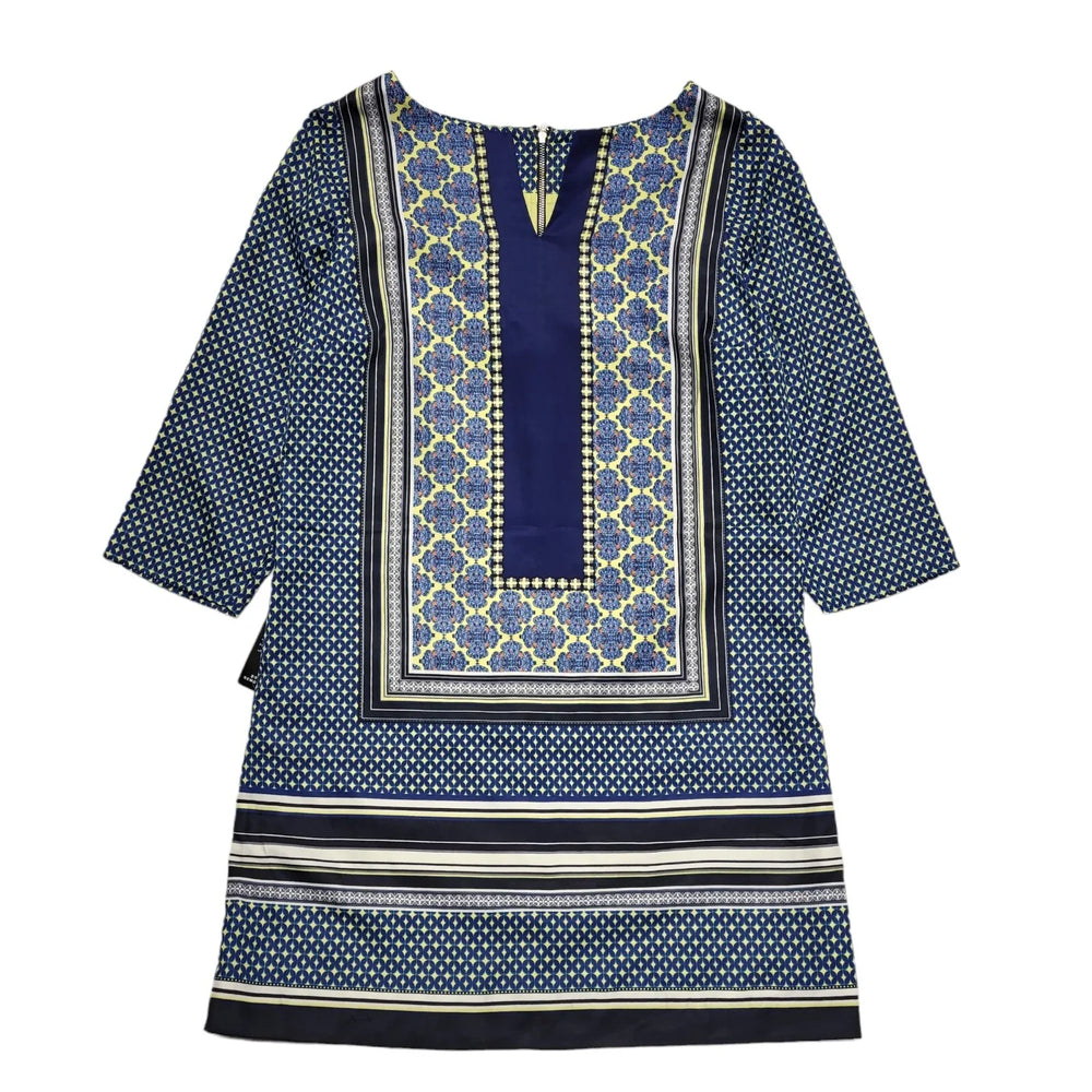 The limited Blue Geometric Summer Tunic Dress UK Women's M 10 Bnwt K906