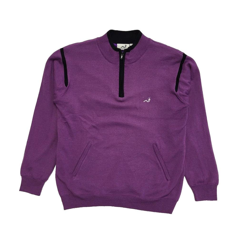 Woodworm Purple High Neck Tight Knit Wool Jumper Uk Men's Size M L622