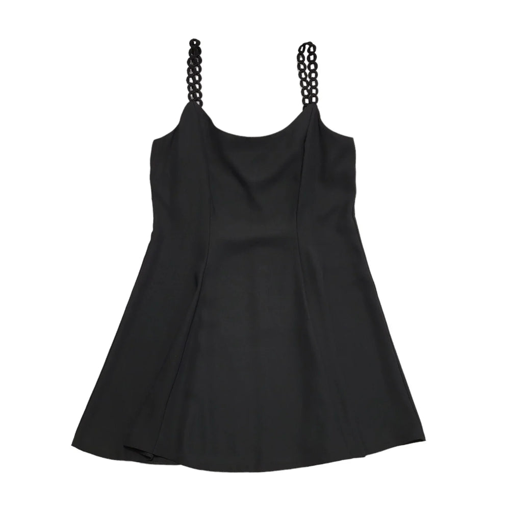 Vintage Bhs 90s Petites Black Fit & Flare Dress Womens BNWT UK 16