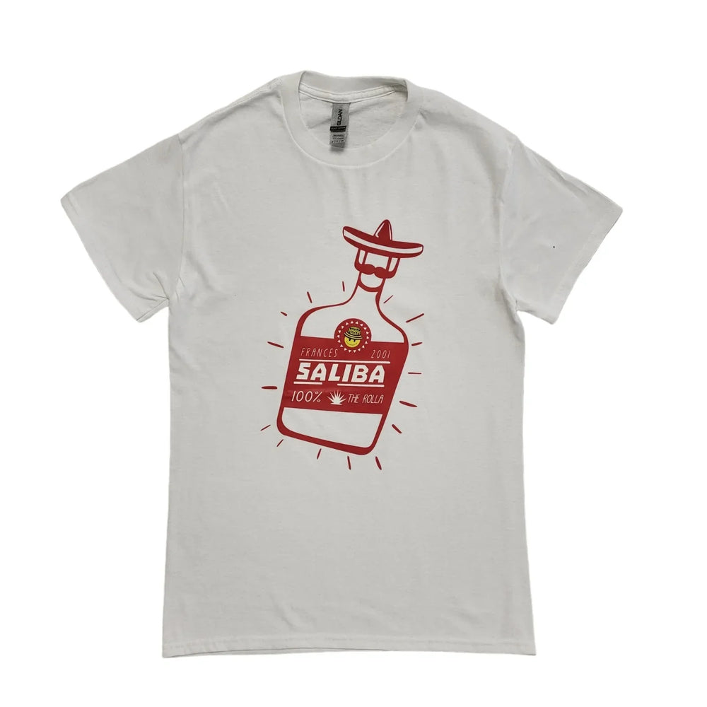 Gildan Vintage Y2K White France 2001 Saliba Short Sleeve T-Shirt Womens UK S