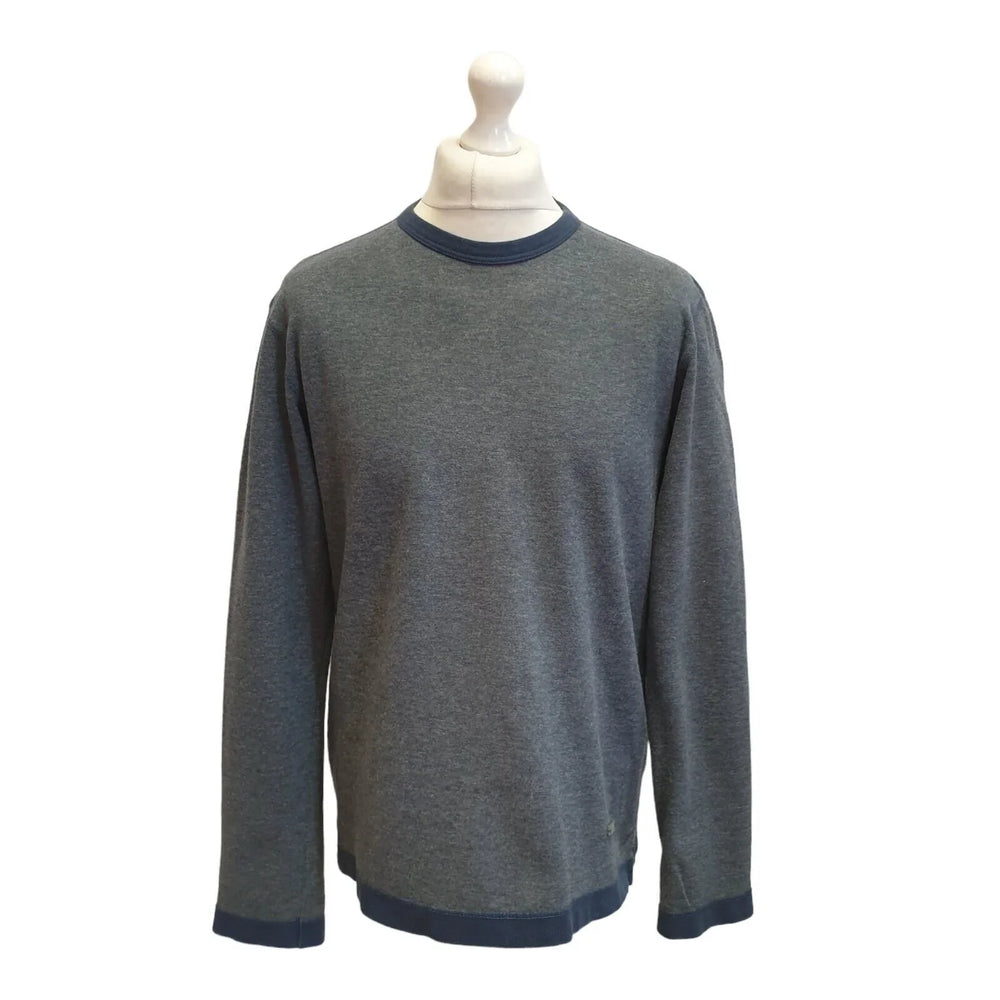 Ted Baker Blue Cotton Crew Neck Jumper Uk Men's M Eu 50 G85