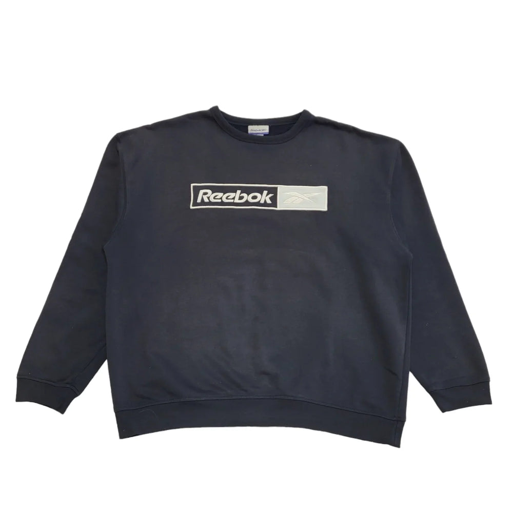 Reebok Navy Blue Vintage 90s Sweatshirt Uk Men's Size XL