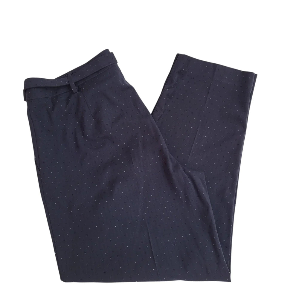 Marks & Spencer Straight Leg Trousers Bnwt Navy Blue Uk Women's 16 W34 L27 L826