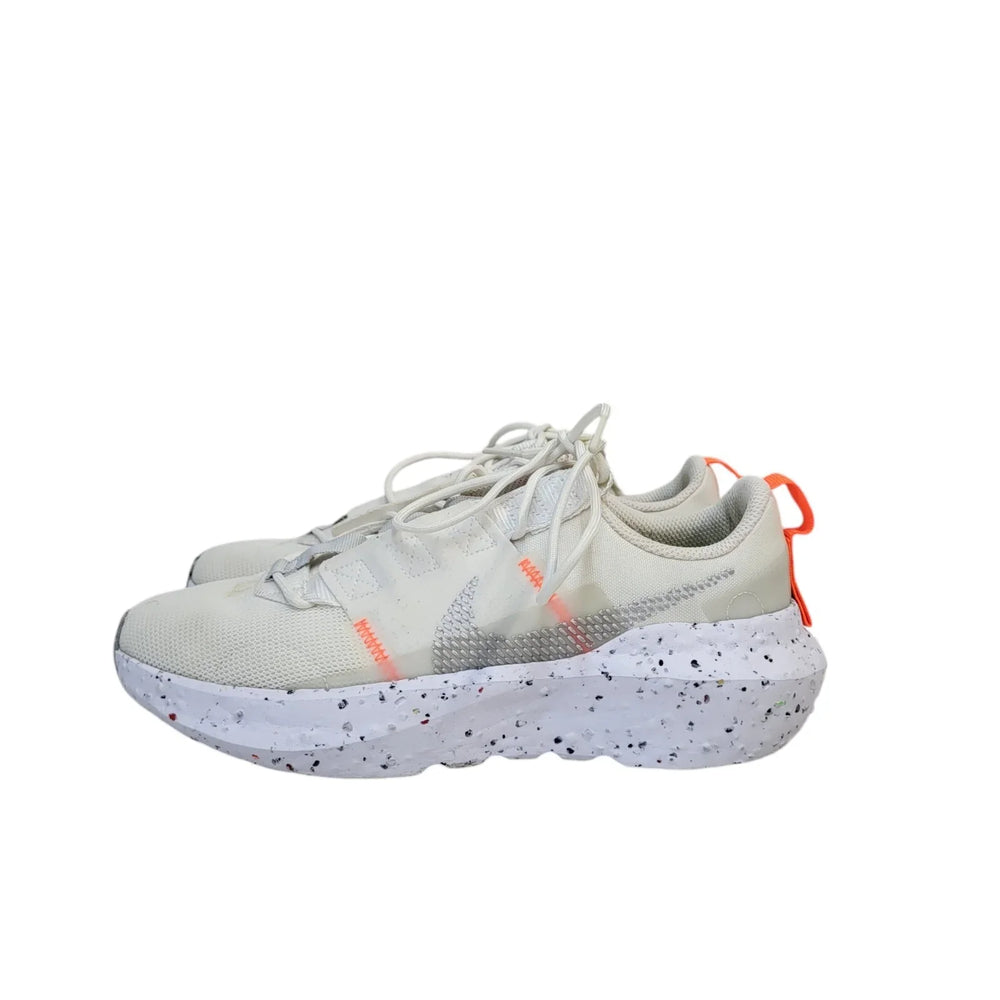 Nike White & Orange Lace-up Sports Casual Trainers Uk Women's Size 5.5