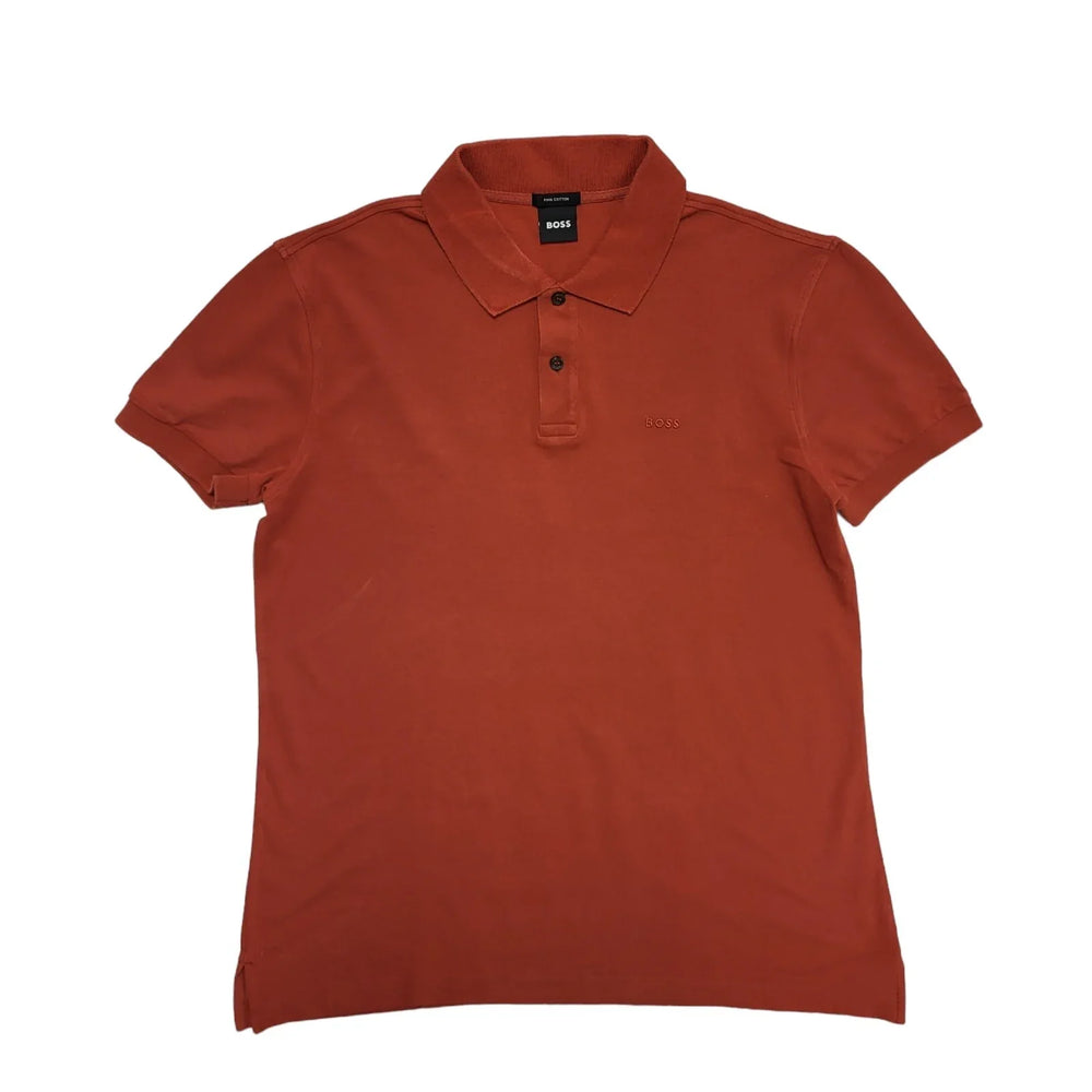 Hugo Boss Red Short Sleeve Polo Slim Fit T-Shirt Uk Men's Large EE28