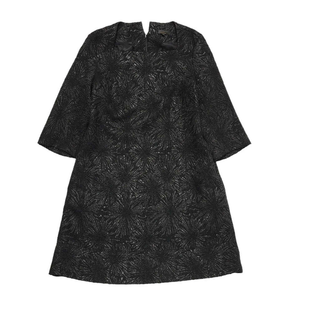 Adolfo Dominguez Black 3/4 Sleeve Shift Dress UK Women's 12 BB353