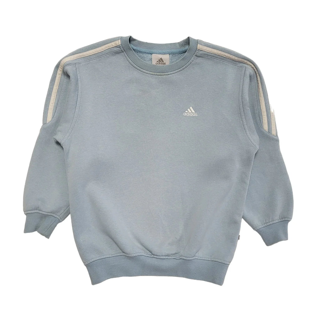 Adidas Vintage Y2K Baby Blue Sports Sweatshirt Girls Age 10-12 years