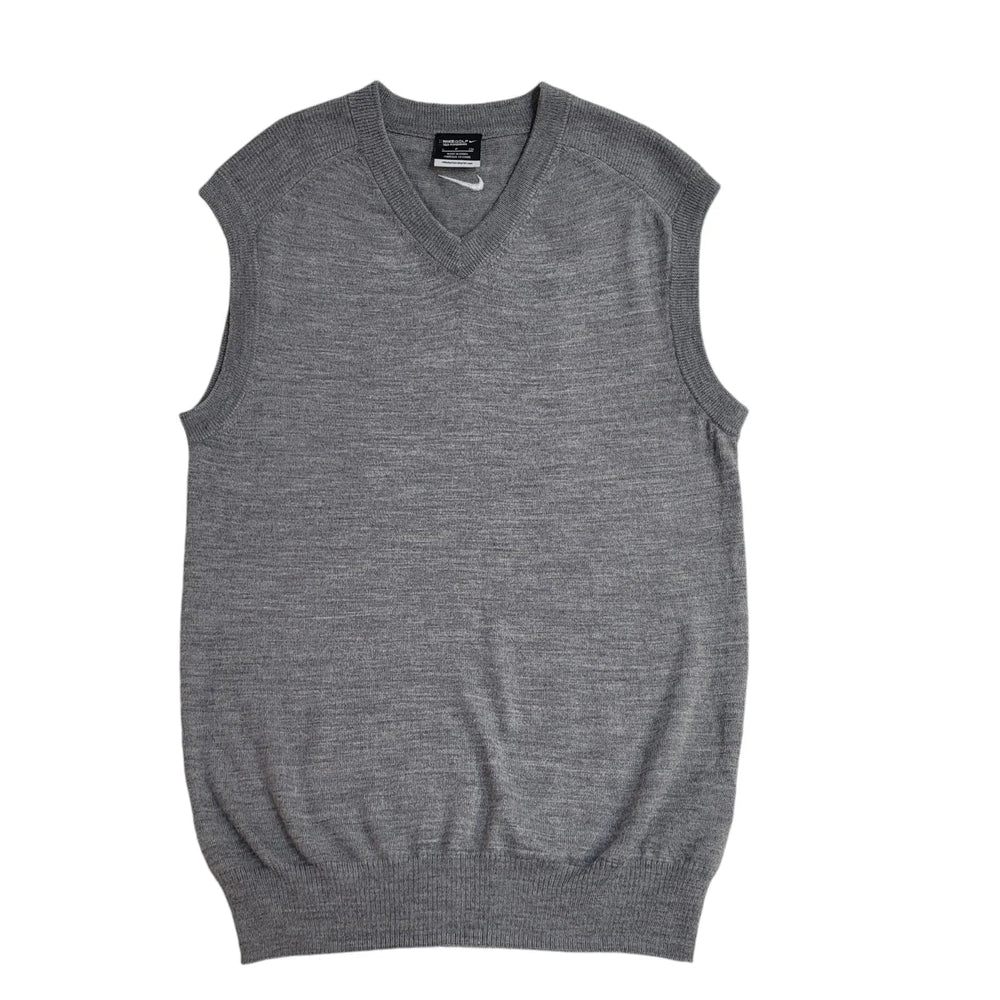 Nike Golf Grey Sleeveless V-Neck Vest UK Men's Size S EE445