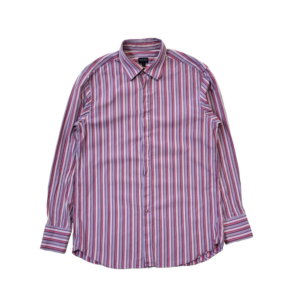 Kenzo Y2K Pink & Purple Striped Shirt Men's Size Large