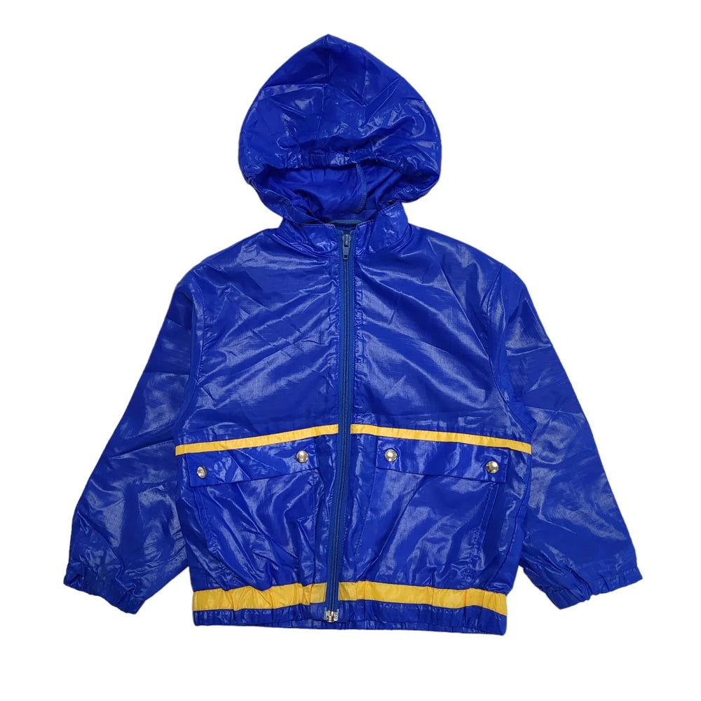 St Michael 90s Vintage Blue & Yellow Zipped Jacket Kids Age 5/6 Yrs