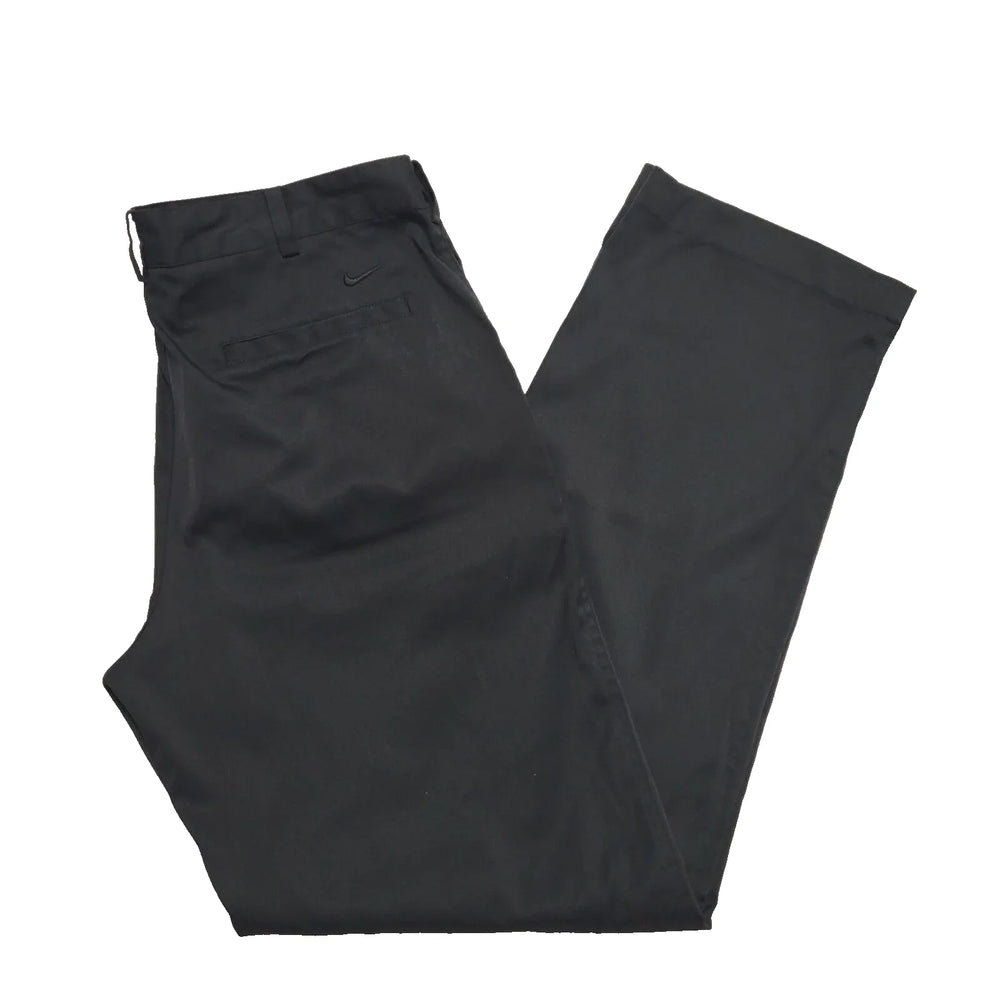 Nike Golf Black Zipper Fly Straight Leg Sports Trousers UK Men's L W34 L32 K732