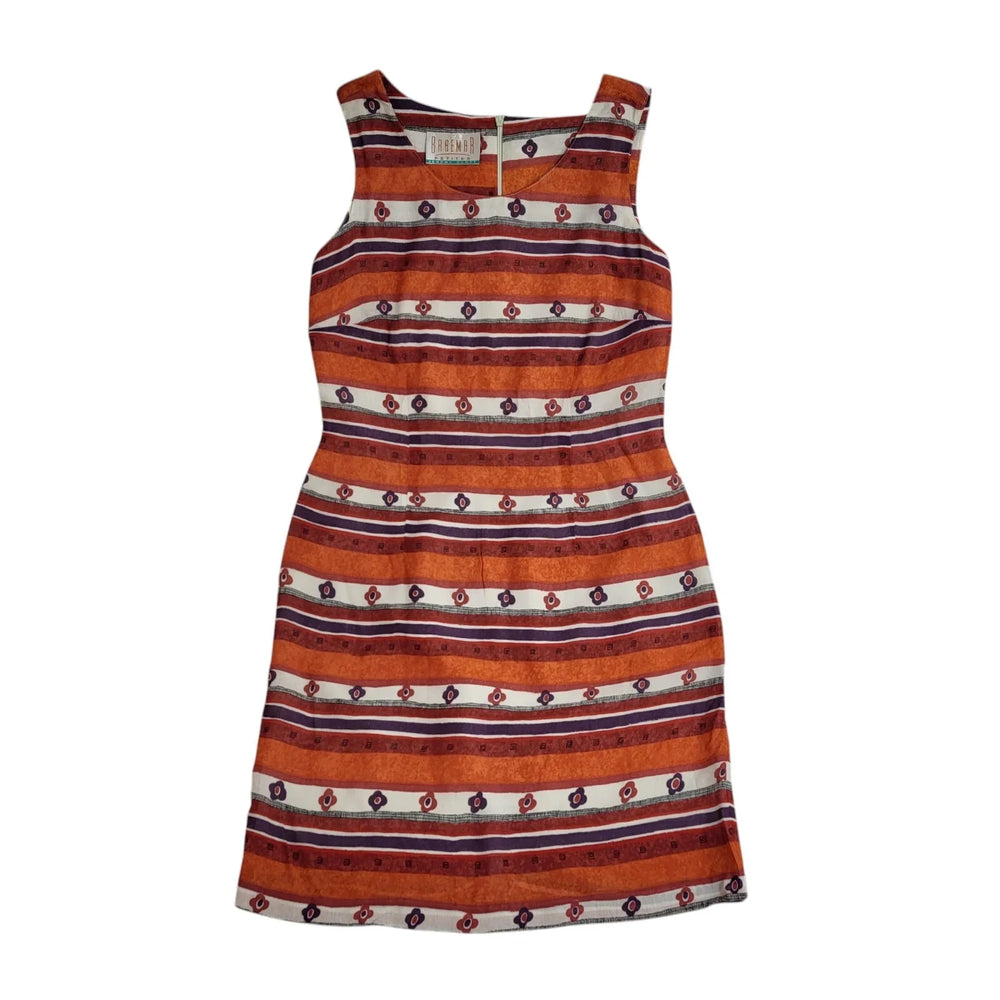 Braemar Petites Multicoloured Floral 90's Sleeveless Dress Women's Size 10