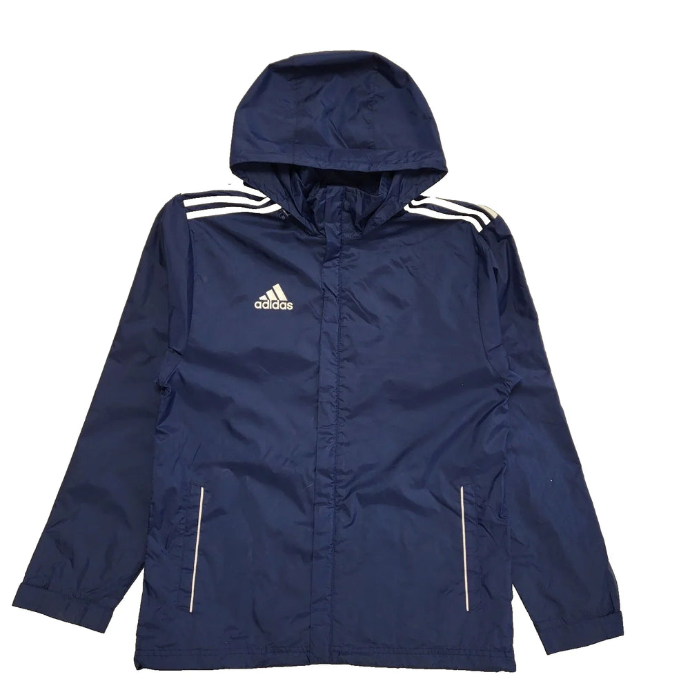 Adidas Navy Blue Windbreaker Hooded Zipped Jacket uk Men's Size S/M L663