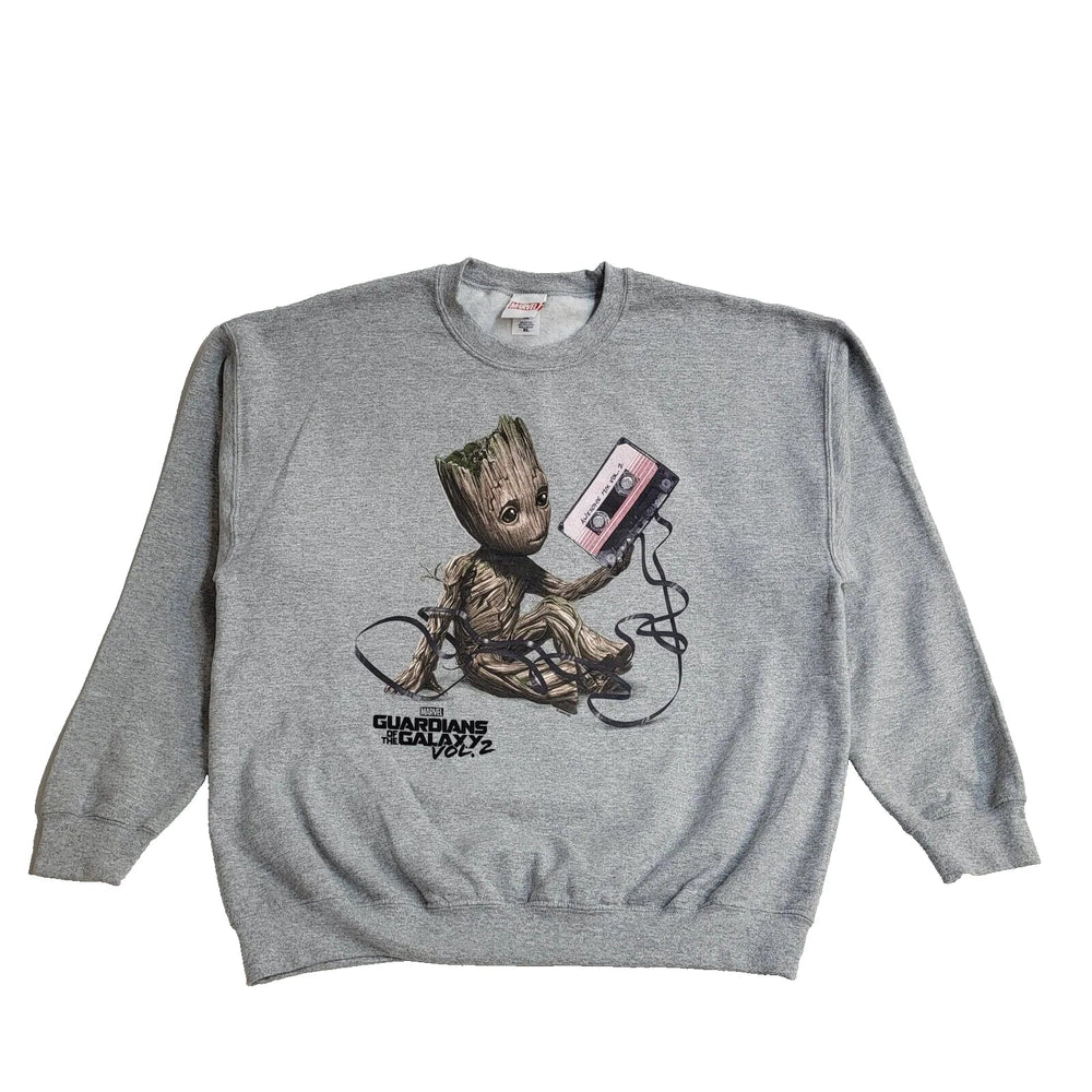 Marvel Vintage Y2K Groot Grey Sweatshirt Uk Men's Size XL