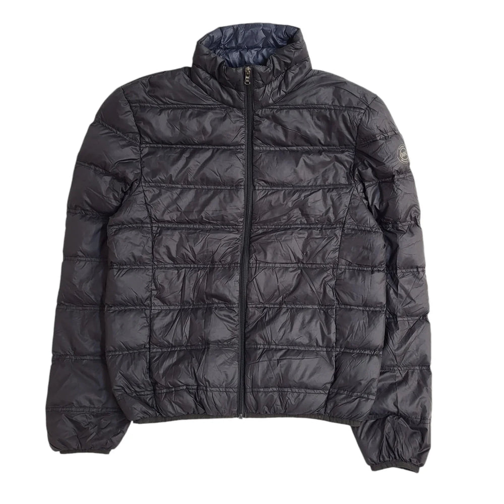 Michael Kors Black Zipped Quilted Jacket Uk Men's Size S EE493