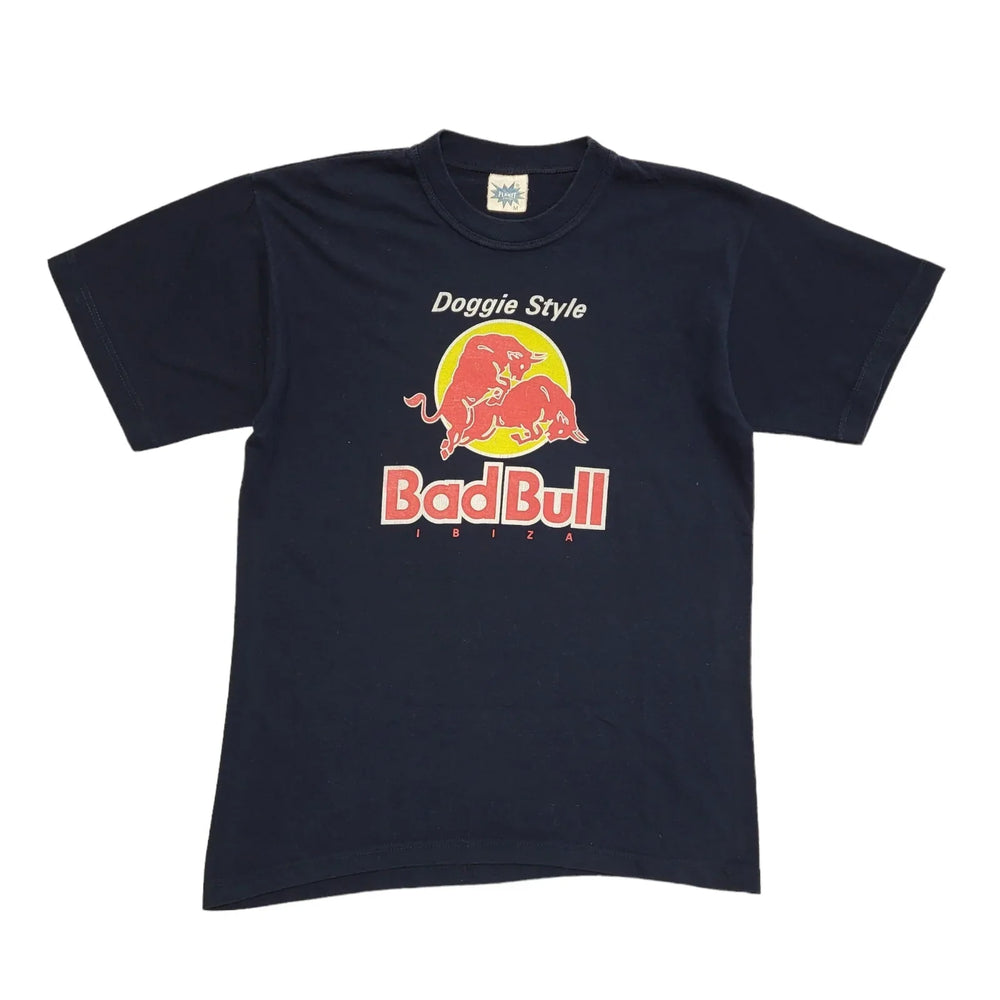 Planet Vintage Y2K Blue Badbull Ibiza Doggie Style Short Sleeve T-Shirt Womens M