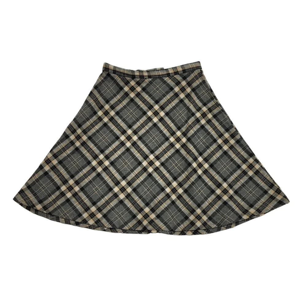 Keynote 70s Vintage Grey & Black Check Mini Skirt Women's Size 6 W24