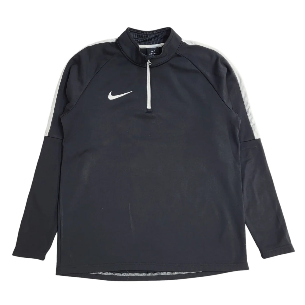 Nike Dri-Fit Black 1/4 Zip Sports Tracksuit Top Jacket UK Men's Size M