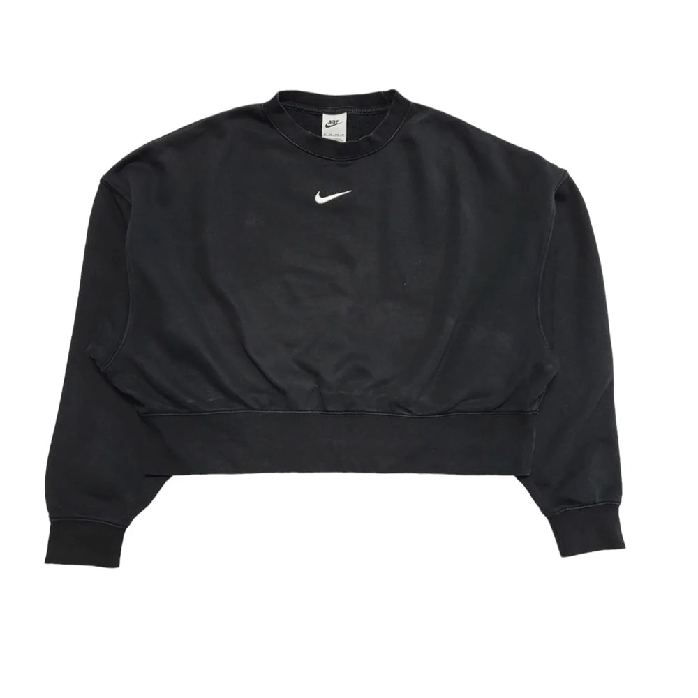 Nike Black Sports Cropped Sports Sweatshirt UK Women's XS 6 K467