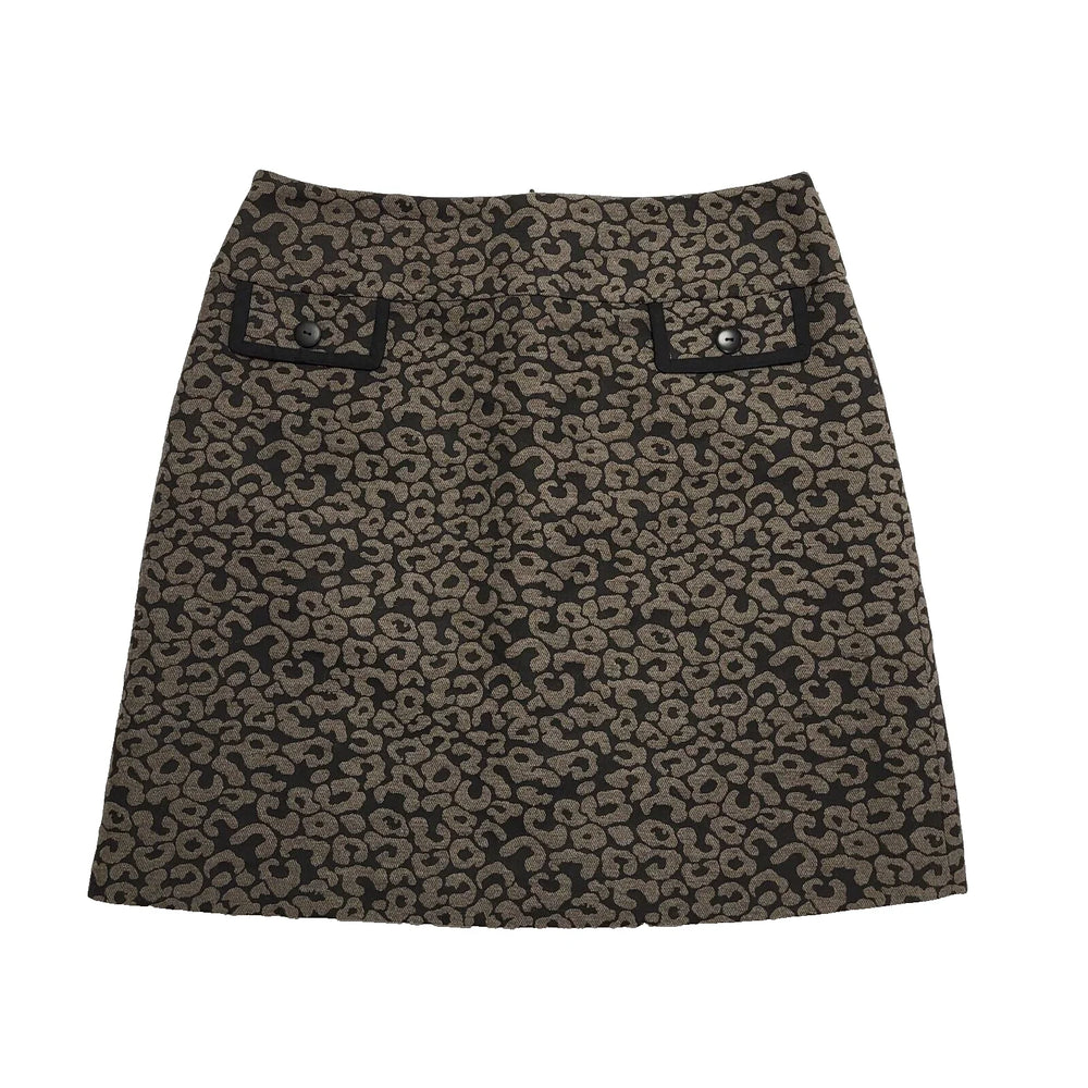 Laura Ashley Grey Abstract Back Zip Skirt Uk Women's Size 14 BB947