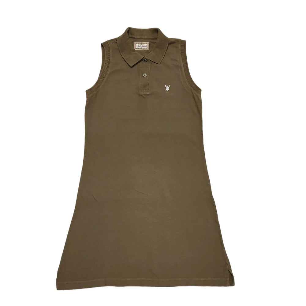 Burberry Brown Sleeveless Collared Daywear Dress Uk Women's Size S CC836
