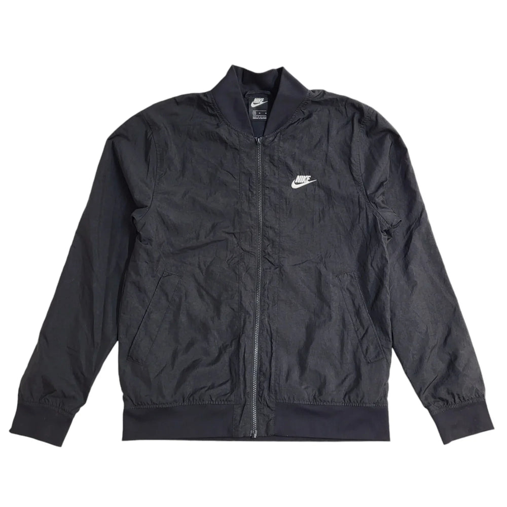 Nike Black Zipped Windbreaker Sports Jacket Uk Men's Size Medium EE806