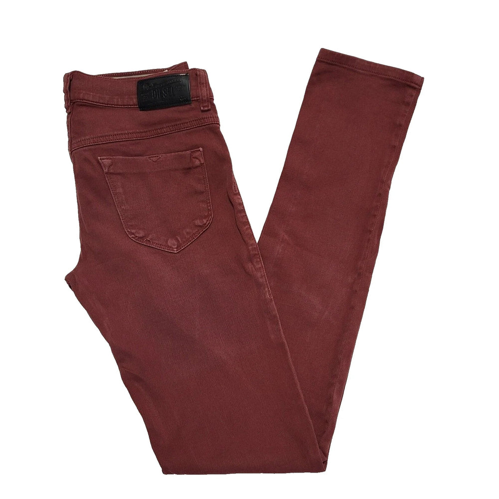 Diesel Livier Denim Jeans Burgundy Skinny Leg Uk Women's Size 12 W30 L34 L157