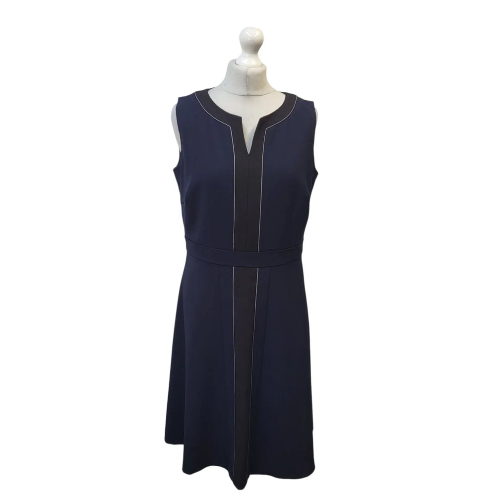 Linea City Dress Fit & Flare Navy Blue Bnwt Women's Size 12 L921