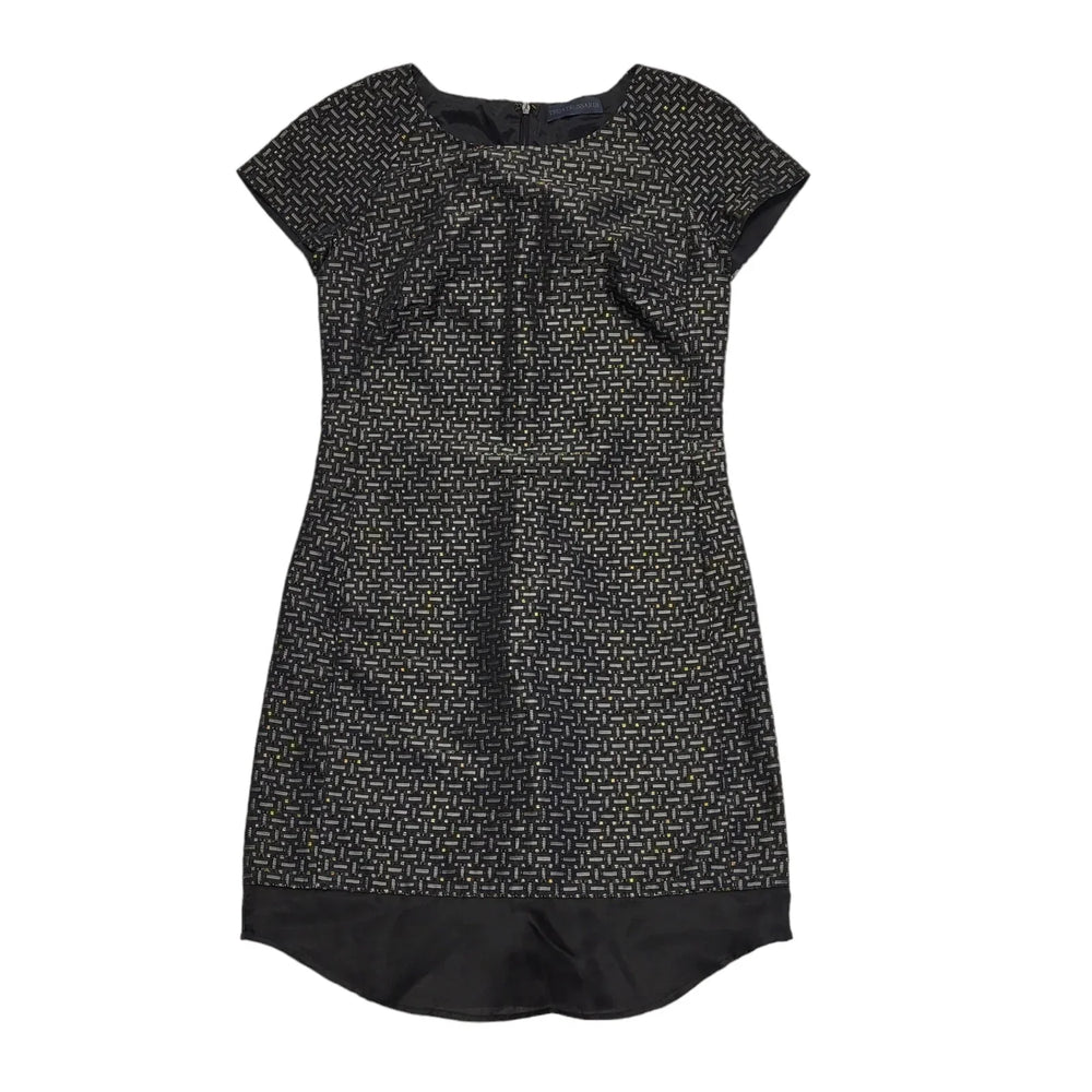 Tru Trussardi Black Grey Short Sleeve Evening Dress Uk Women's Size 10 CC992