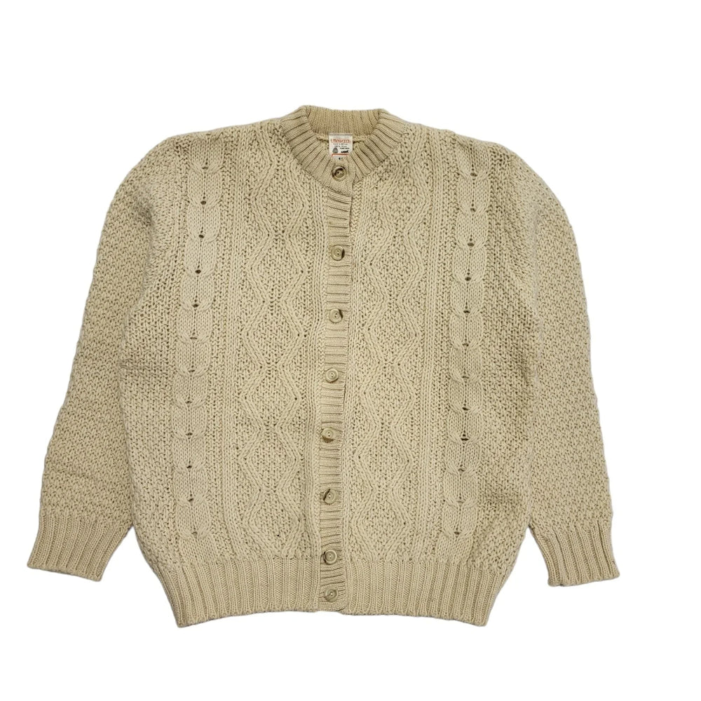 Littlewoods 80s Vintage Cream Wool Blend Cardigan Women's Size 18