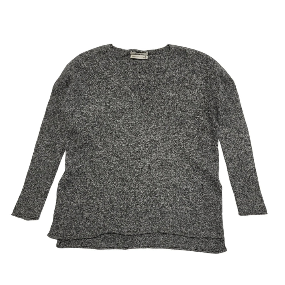 Babaton Grey V-Neck Wool Blend Knit Jumper Women's uk XS H480