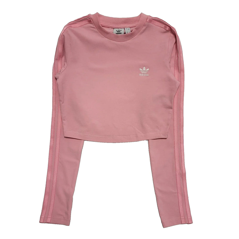 Adidas Pink Cropped Long Sleeve Sports Sweatshirt UK Women's Size S L74