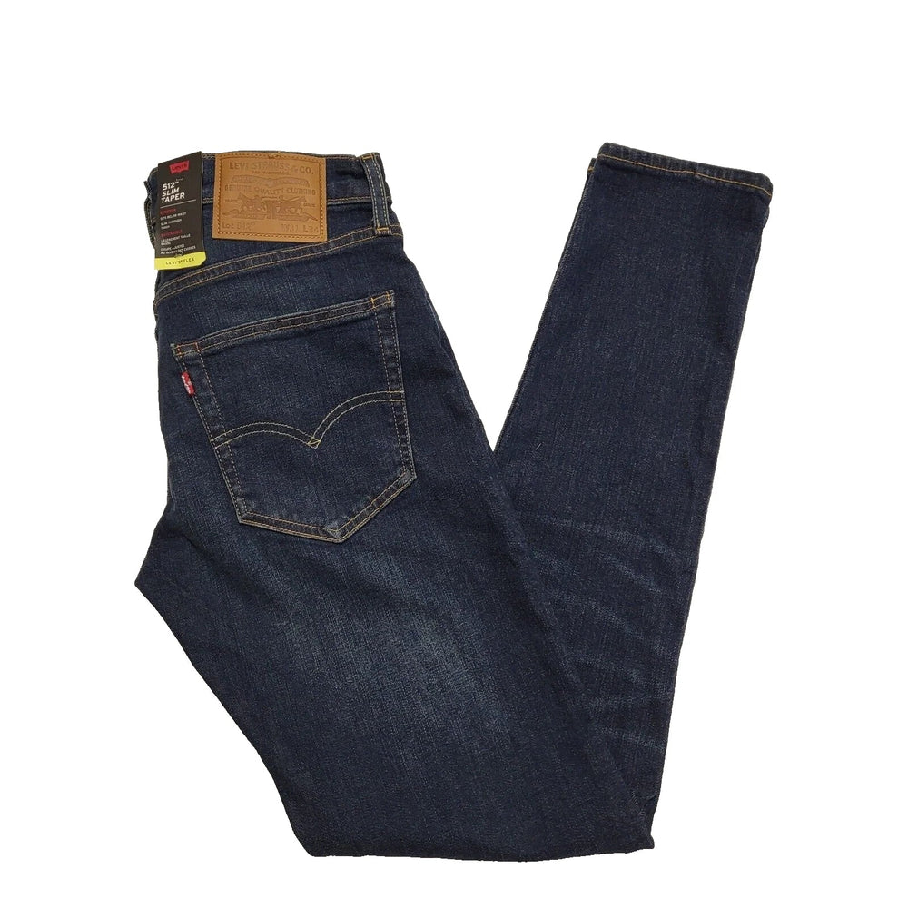 Levi's 512 Dark Blue Straight Leg Denim Jeans UK Men's S W31 L34 Bnwt CC970